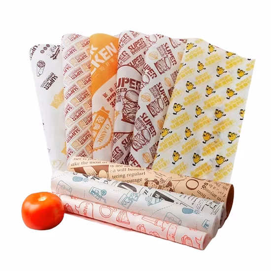Sandwich Papers Custom Deli Wrap Papel encerado coloreado para alimentos